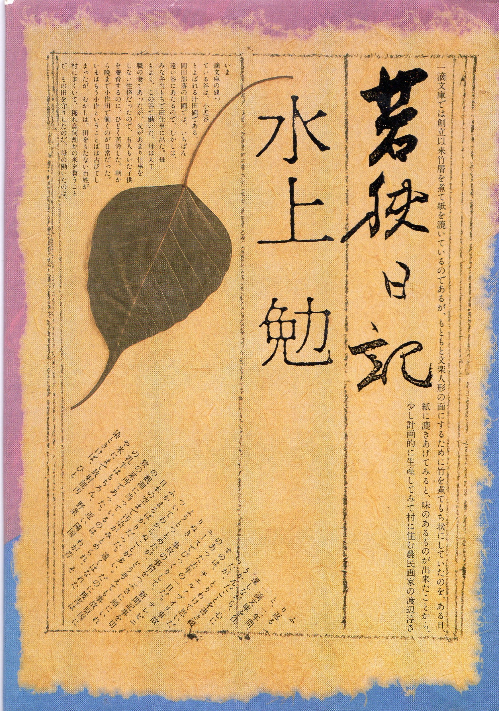 若狭日記(わかさにっき)のひょうし